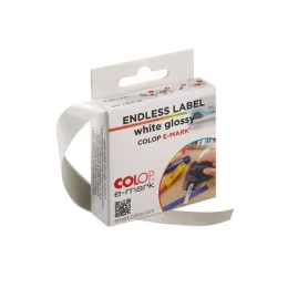 Снимка на Безконечни етикети Colop E-Mark, гланцирани, широчина 14 mm, дължина 8 m, бели
