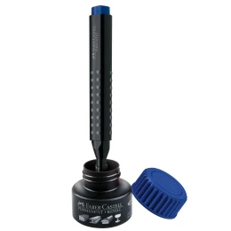 Снимка на Faber-Castell Перманентен маркер Grip 1504, объл, син