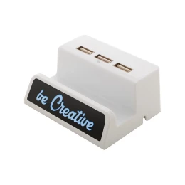 Снимка на Cool USB хъб Delawer, с 3 порта и поставка за телефон