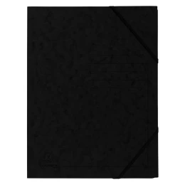 Снимка на Exacompta Папка, картонена, с ластик, черна