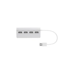 Снимка на USB Хъб TNB, 4 порта, USB Type-A, с адаптер USB Type-C, бял
