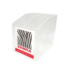 Снимка на Zebra Дисплей за пишещи средства P-04S, акрилен, с 4 отделения, прозрачен