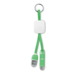 Снимка на More Than Gifts USB Преходник Key ring, USB type C/ USB micro type B, зелен