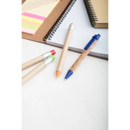 Снимка на Office 1 Еко химикалка Carina, корк и пластмаса, синя