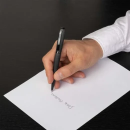 Снимка на Hugo Boss Химикалка Contour Brushed, в кутия, черна