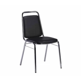 Снимка на Посетителски стол RFG Party M, екокожа, метална основа, до 120 kg, черен