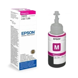 Снимка на Оригинално мастило за принтер Epson T6643 L110/210/300/550, 70 ml, 6500 страници/5%, Magenta