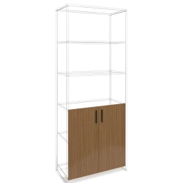 Снимка на Врата RFG RV3 Parma S3, 380 х 18 х 760 mm, ПДЧ 18 mm, 2 броя в комплект, орех