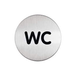 Снимка на Durable Пиктограма - WC, алуминиева, диаметър 83 mm