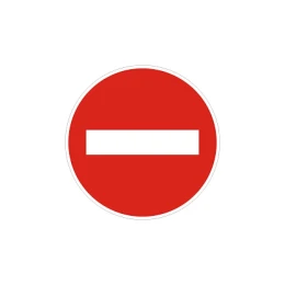 Снимка на Пътен знак B1 - Забранено влизането, със стойка