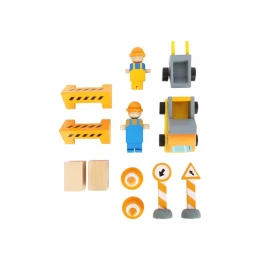 Снимка на Small Foot Кран за строителна площадка, с аксесоари, дървени