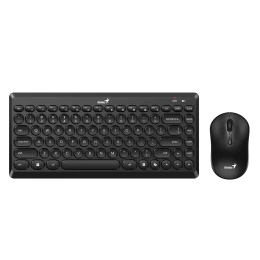 Снимка на Комплект клавиатура Genius и мишка LuxeMate Q8000, черни, USB Type-A, 4 бутона на мишката, 12 бързи бутона на клавиатурата