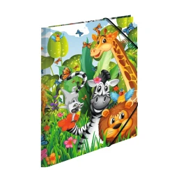 Снимка на Herma Папка Kindergarten, картонена, с ластик, A4, PP, джунгла