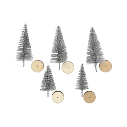 Снимка на Creativ Company Елхичка за декорация, 40 х 60 mm, сребристи, 5 броя