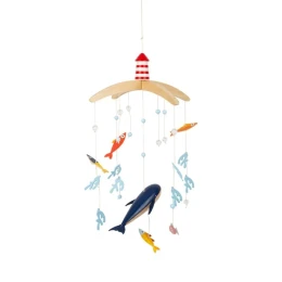 Снимка на Small Foot Въртележка Океан, дървена, 25 х 25 х 40 cm