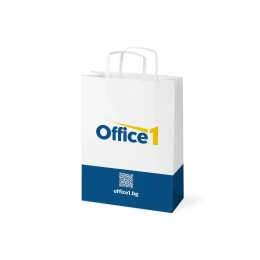 Снимка на Office 1 Хартиена торбичка, бяла, S, 23 х 32 х 10 cm