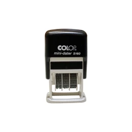 Снимка на Colop Датник S160/3, с клише и цифри, 4 mm, черен