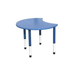 Снимка на Ученическа маса RFG Moon, с регулируема височина, от I до XII клас, 900 х 900 х 550-750 mm, MDF, синя