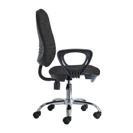 Снимка на Ергономичен стол RFG Presto Chrome, текстил, до 130 kg, сив меланж