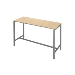 Снимка на Висока маса Narbutas Nova, 1800 x 700 x 1050 mm, ПДЧ 25 mm, меламин избелен дъб, сив метал