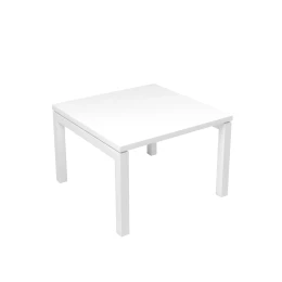 Снимка на Ниска маса Narbutas Nova, 600 x 600 x 400 mm, квадратен плот, ПДЧ, бял меламин, бял метал, крак тип U