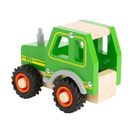 Снимка на Small Foot Трактор, дървен, зелен, 13 х 7 х 10 cm