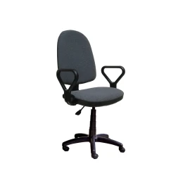 Снимка на Офис стол Prestige GTP, текстил, с подлакътници Topaz, до 120 kg, тъмносив