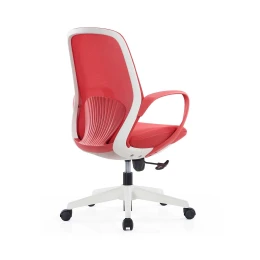 Снимка на Офис стол RFG Egg W, дамаска и меш, полиамидна основа, до 130 kg, червен