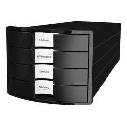 Снимка на HAN Бокс за документи Impuls, с 4 чекмеджета, черен