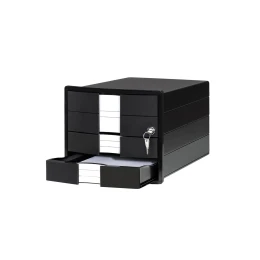 Снимка на HAN Бокс Impuls, с 3 чекмеджета и заключване, черен