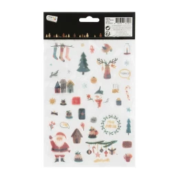 Снимка на Craft ID Стикери, епоксидни, с коледни мотиви, червено-зелени