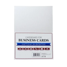 Снимка на Top Картон, визитен, А4, 300 g/m2, светлосив, 10 листа