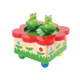 Снимка на Small Foot Музикална кутия Езеро с жаби, дървена, 12 cm