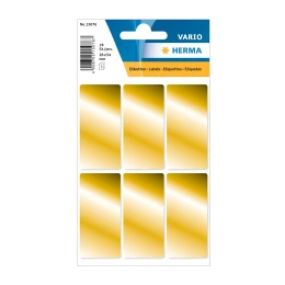 Снимка на Herma Самозалепващи се етикети, 26 х 54 mm, златисти, 18 броя в опаковка