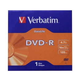 Снимка на DVD-R Verbatim, 4.7 GB, 16x, AZO покритие, в картонена кутия