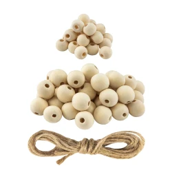 Снимка на Craft ID Комплект мъниста за коледна украса - Елха и звезда, дървени