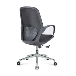 Снимка на Офис стол RFG Egg W Chrome, дамаска и меш, полипропиленова основа, до 130 kg, черен