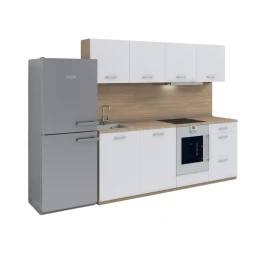 Снимка на Кухня RFG, 2400 х 600 х 2100 mm, дъб сонома и бяло