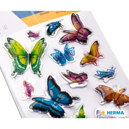 Снимка на Herma Самозалепващи се етикети Пеперуди, 3D, 1 лист