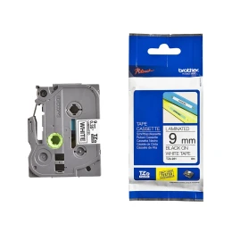 Снимка на Лента Brother TZE221, 9 mm, черен печат върху бяла лента