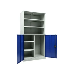 Снимка на Шкаф за инструменти ТС1995 102200, метален, 950 х 500 х 1900 mm, синьо-сив