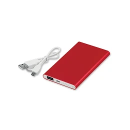 Снимка на Мобилна Батерия Flatfour, 4000 mAh, червена