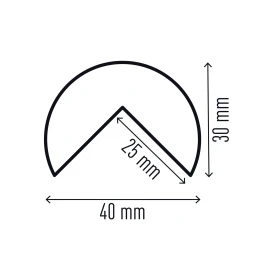 Снимка на Durable Защитен профил C25R, ъглов, 1 m