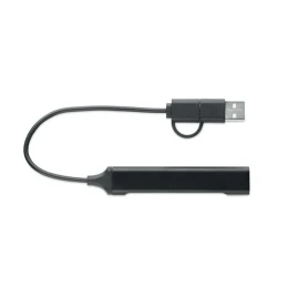Снимка на More Than Gifts USB Хъб Current, с 3 USB Type A порта и 1 USB Type C, черен