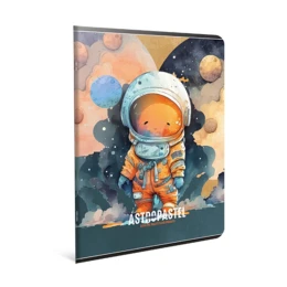 Снимка на Gipta Тетрадка Astropastel, А4, бяла хартия, малки квадратчета, картонена корица, 60 листа