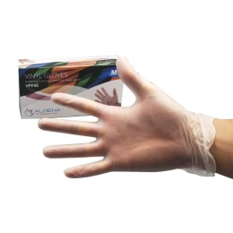 Снимка на Ръкавици Aldena, винилови, XL, без пудра, 100 броя