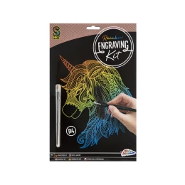 Снимка на Moxy Комплект за издраскване Еднорог, А4, цветен