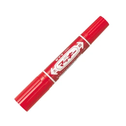 Снимка на Zebra Перманентен маркер Hi-Mckie, двоен, 2-4 mm, червен