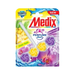 Снимка на Ароматизатор за тоалетна Medix Perfume Duet, Fruits & Orchid, 55 g