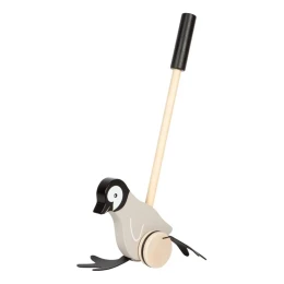 Снимка на Small Foot Играчка пингвин за бутане, дървена